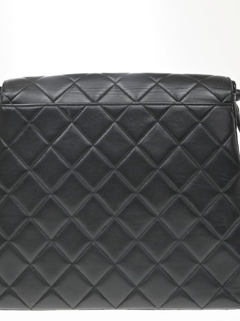 CHANEL CC Logo Matelasse Shoulder Bag Leather Black GHW France Vintage - Picture 3 of 16